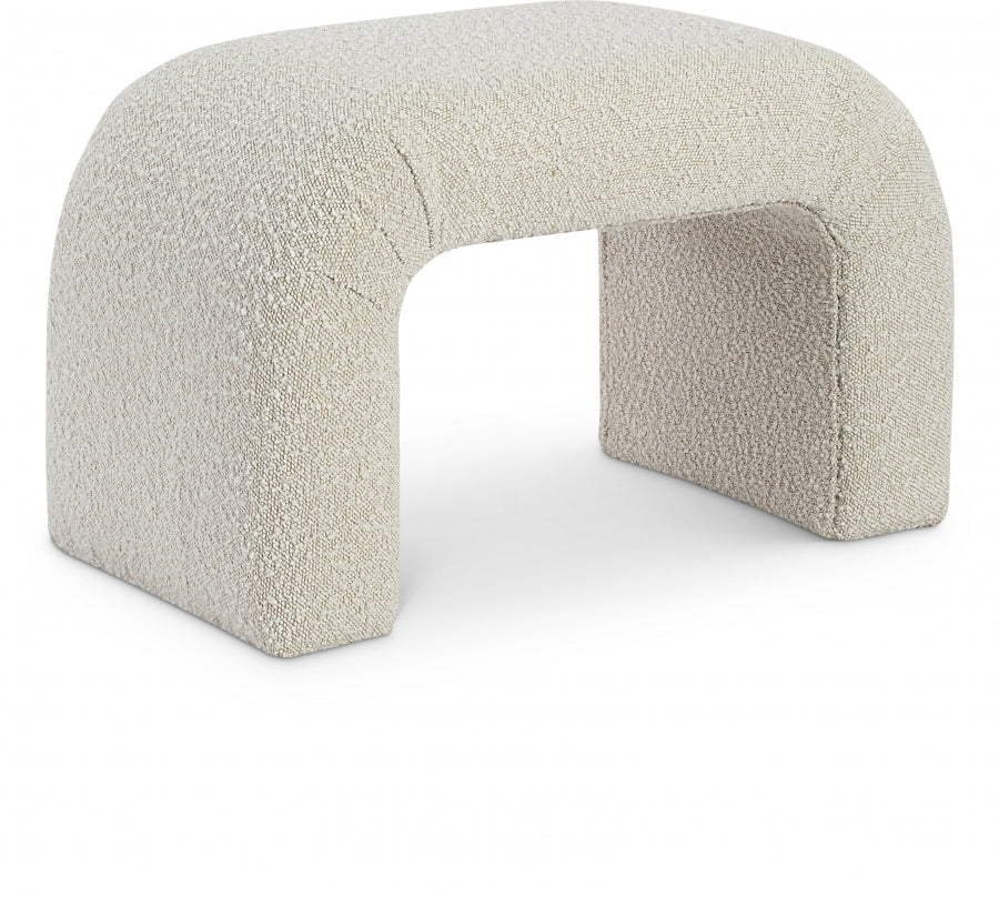 Niagara Cream Boucle Fabric Bench from Meridian - Luna Furniture