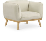 Cream Nolita Boucle Fabric Chair from Meridian - Luna Furniture