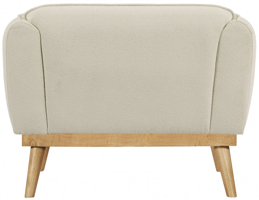 Cream Nolita Boucle Fabric Chair from Meridian - Luna Furniture