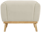 Cream Nolita Boucle Fabric Chair from Meridian - Luna Furniture