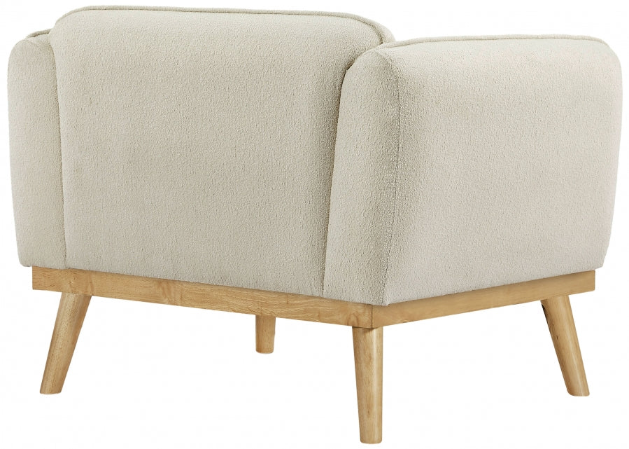 Cream Nolita Boucle Fabric Chair from Meridian - Luna Furniture