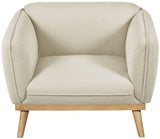 Cream Nolita Boucle Fabric Chair from Meridian - Luna Furniture