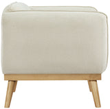 Cream Nolita Boucle Fabric Chair from Meridian - Luna Furniture