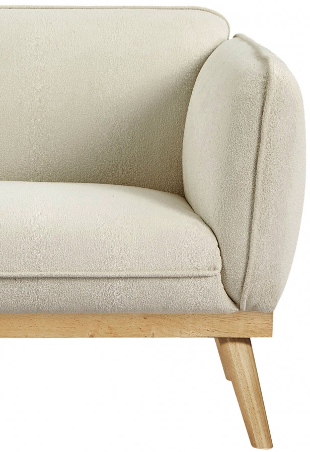 Cream Nolita Boucle Fabric Chair from Meridian - Luna Furniture