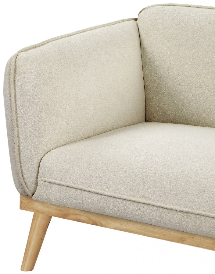 Cream Nolita Boucle Fabric Chair from Meridian - Luna Furniture