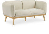 Cream Nolita Boucle Fabric Loveseat from Meridian - Luna Furniture