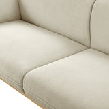 Cream Nolita Boucle Fabric Loveseat from Meridian - Luna Furniture