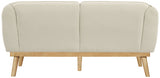 Cream Nolita Boucle Fabric Loveseat from Meridian - Luna Furniture