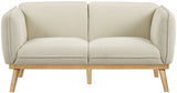 Cream Nolita Boucle Fabric Loveseat from Meridian - Luna Furniture