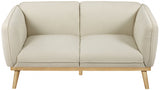 Cream Nolita Boucle Fabric Loveseat from Meridian - Luna Furniture