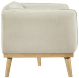 Cream Nolita Boucle Fabric Loveseat from Meridian - Luna Furniture