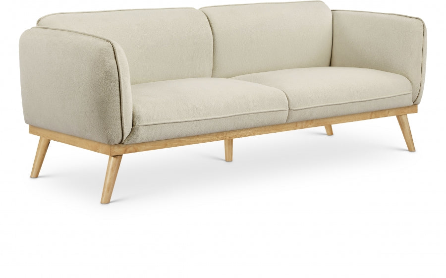 Cream Nolita Boucle Fabric Sofa from Meridian - Luna Furniture