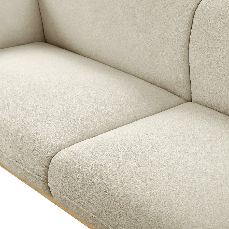 Cream Nolita Boucle Fabric Sofa from Meridian - Luna Furniture