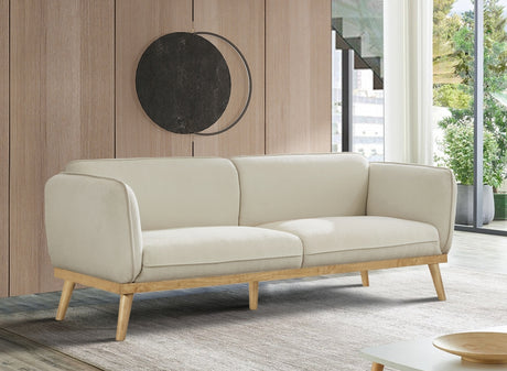 Cream Nolita Boucle Fabric Sofa from Meridian - Luna Furniture