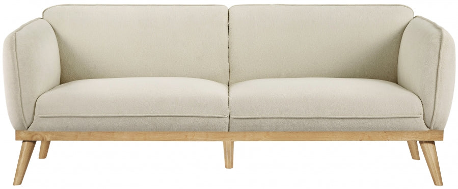 Cream Nolita Boucle Fabric Sofa from Meridian - Luna Furniture