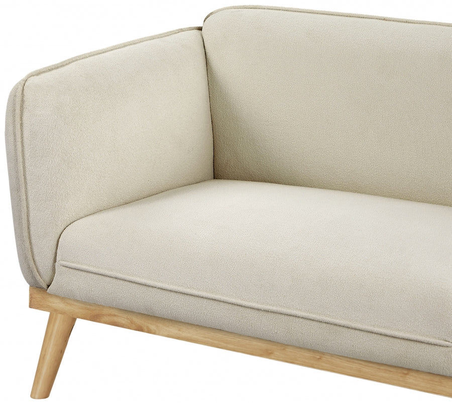 Cream Nolita Boucle Fabric Sofa from Meridian - Luna Furniture