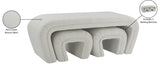 Odelia Cream Boucle Fabric Bench from Meridian - Luna Furniture