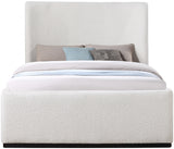 Oliver Cream Boucle Fabric King Bed from Meridian - Luna Furniture