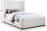 Oliver Cream Boucle Fabric Queen Bed from Meridian - Luna Furniture