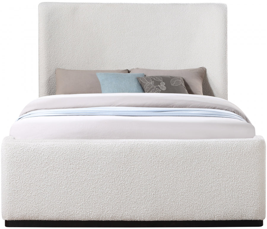 Oliver Cream Boucle Fabric Queen Bed from Meridian - Luna Furniture