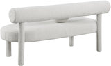 Parlor Cream Boucle Fabric Bench from Meridian - Luna Furniture