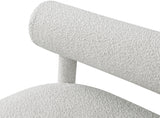 Parlor Cream Boucle Fabric Bench from Meridian - Luna Furniture