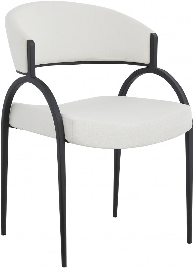 Privet Cream Linen Textured Dining Chair, Set of 2 from Meridian - Luna Furniture