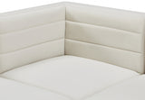 Quincy Cream Velvet Modular Cloud-Like Comfort Armless Chair from Meridian - Luna Furniture