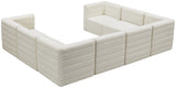 Quincy Cream Velvet Modular Cloud-Like Comfort Sectional from Meridian - Luna Furniture