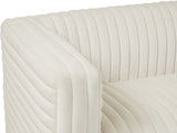 Ravish Cream Velvet Chair from Meridian - Luna Furniture