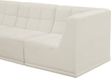 Relax Cream Velvet Modular Sectional from Meridian - Luna Furniture