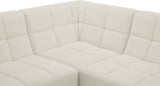 Relax Cream Velvet Modular Sectional from Meridian - Luna Furniture