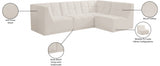 Relax Cream Velvet Modular Sectional from Meridian - Luna Furniture