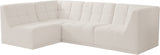 Relax Cream Velvet Modular Sectional from Meridian - Luna Furniture