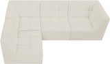 Relax Cream Velvet Modular Sectional from Meridian - Luna Furniture