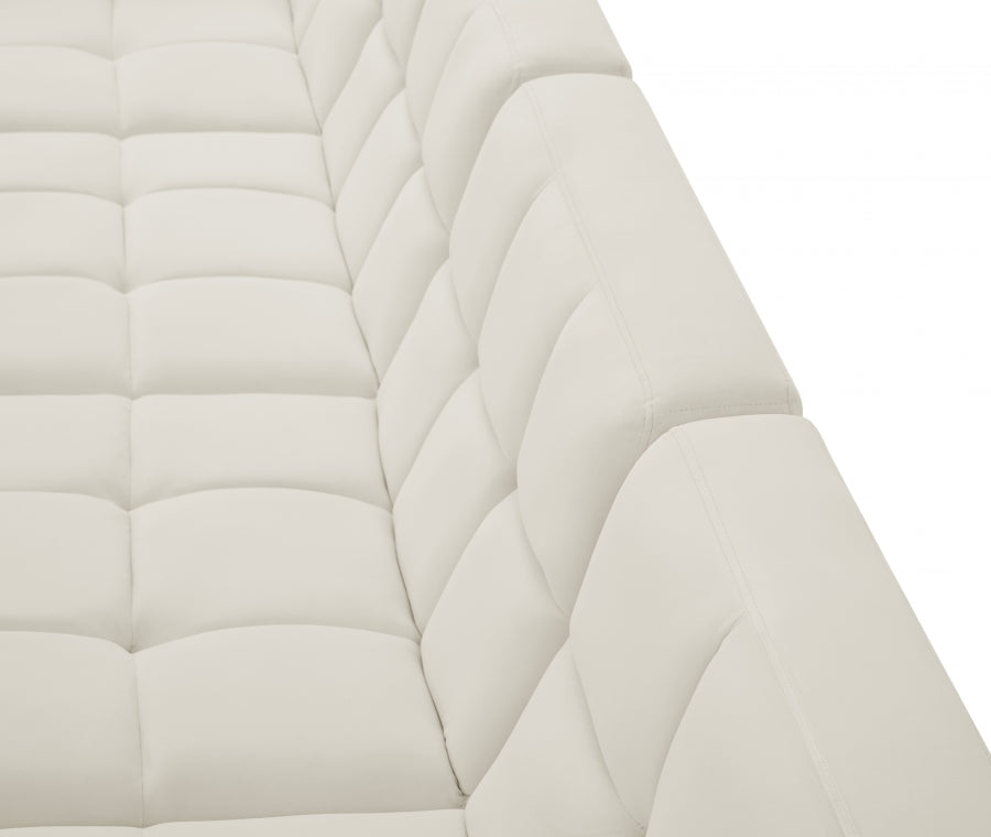 Relax Cream Velvet Modular Sectional from Meridian - Luna Furniture