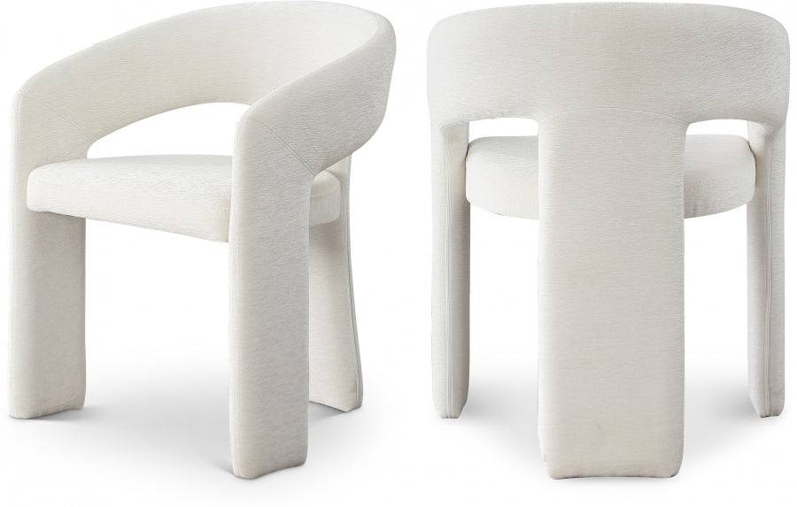 Rendition Cream Fabric Dining Chair from Meridian - Luna Furniture