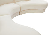 Rosa Cream Velvet 3pc. Sectional from Meridian - Luna Furniture