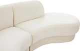 Rosa Cream Velvet 3pc. Sectional from Meridian - Luna Furniture