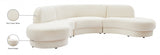 Rosa Cream Velvet 3pc. Sectional from Meridian - Luna Furniture