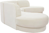 Rosa Cream Velvet 3pc. Sectional from Meridian - Luna Furniture