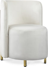 Rotunda Cream Velvet Chair from Meridian - Luna Furniture