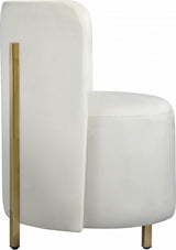 Rotunda Cream Velvet Chair from Meridian - Luna Furniture