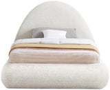 Cream Rudy Teddy Fabric Twin Bed from Meridian - Luna Furniture