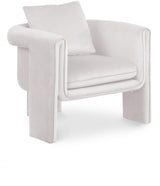 Cream Sloan Velvet Accent Chair from Meridian - Luna Furniture