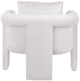 Cream Sloan Velvet Accent Chair from Meridian - Luna Furniture