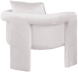 Cream Sloan Velvet Accent Chair from Meridian - Luna Furniture