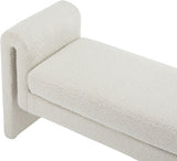 Stylus Cream Boucle Fabric 51" Bench from Meridian - Luna Furniture