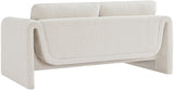 Cream Stylus Boucle Fabric Loveseat from Meridian - Luna Furniture