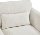 Cream Stylus Boucle Fabric Loveseat from Meridian - Luna Furniture